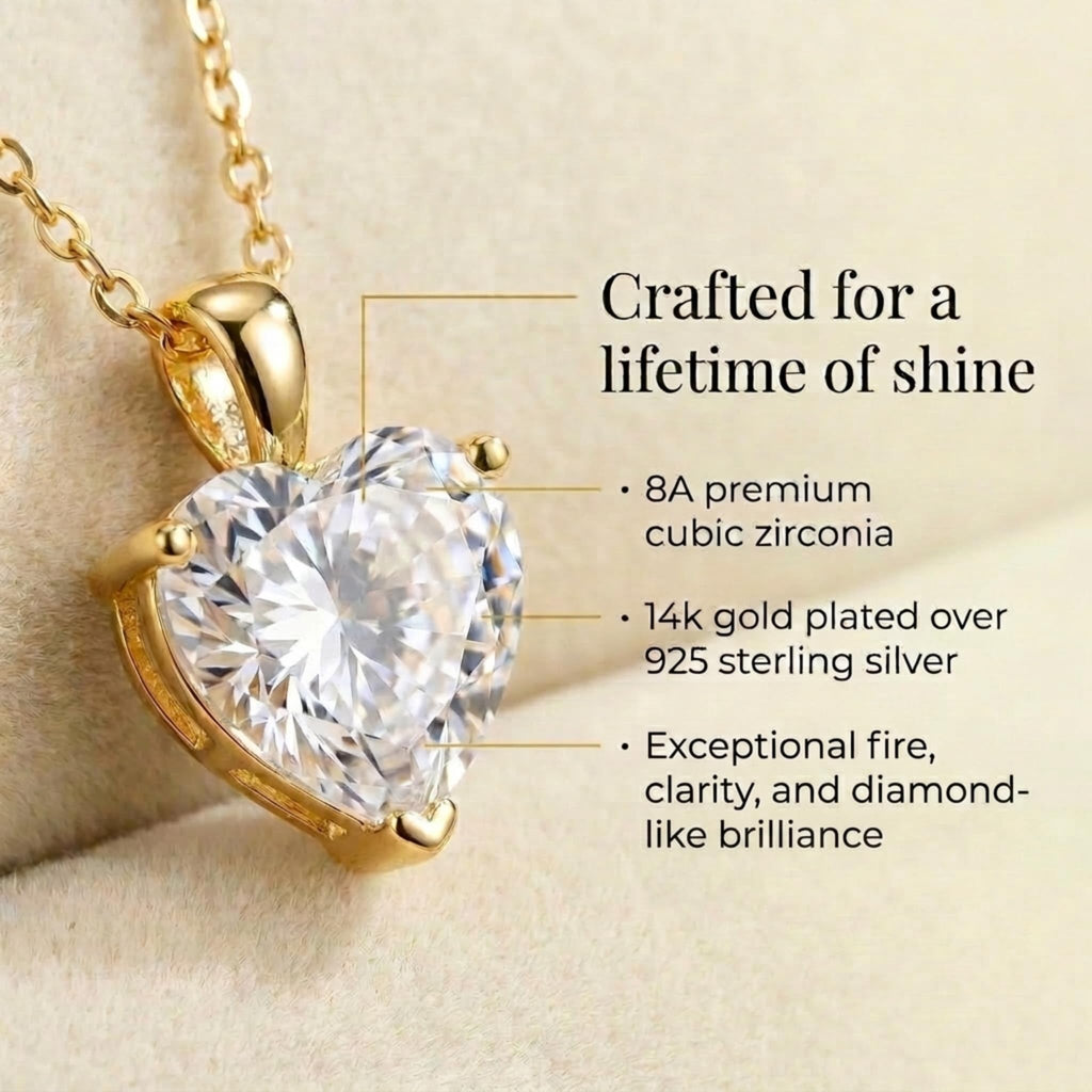 Studio Rockwood Granddaughter Heart Necklace 14k Gold Plated (3, Carats)