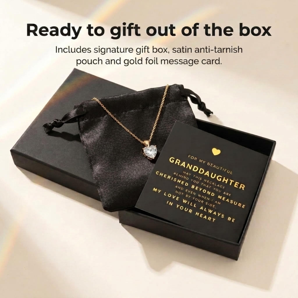 Studio Rockwood Granddaughter Heart Necklace 14k Gold Plated (3, Carats)