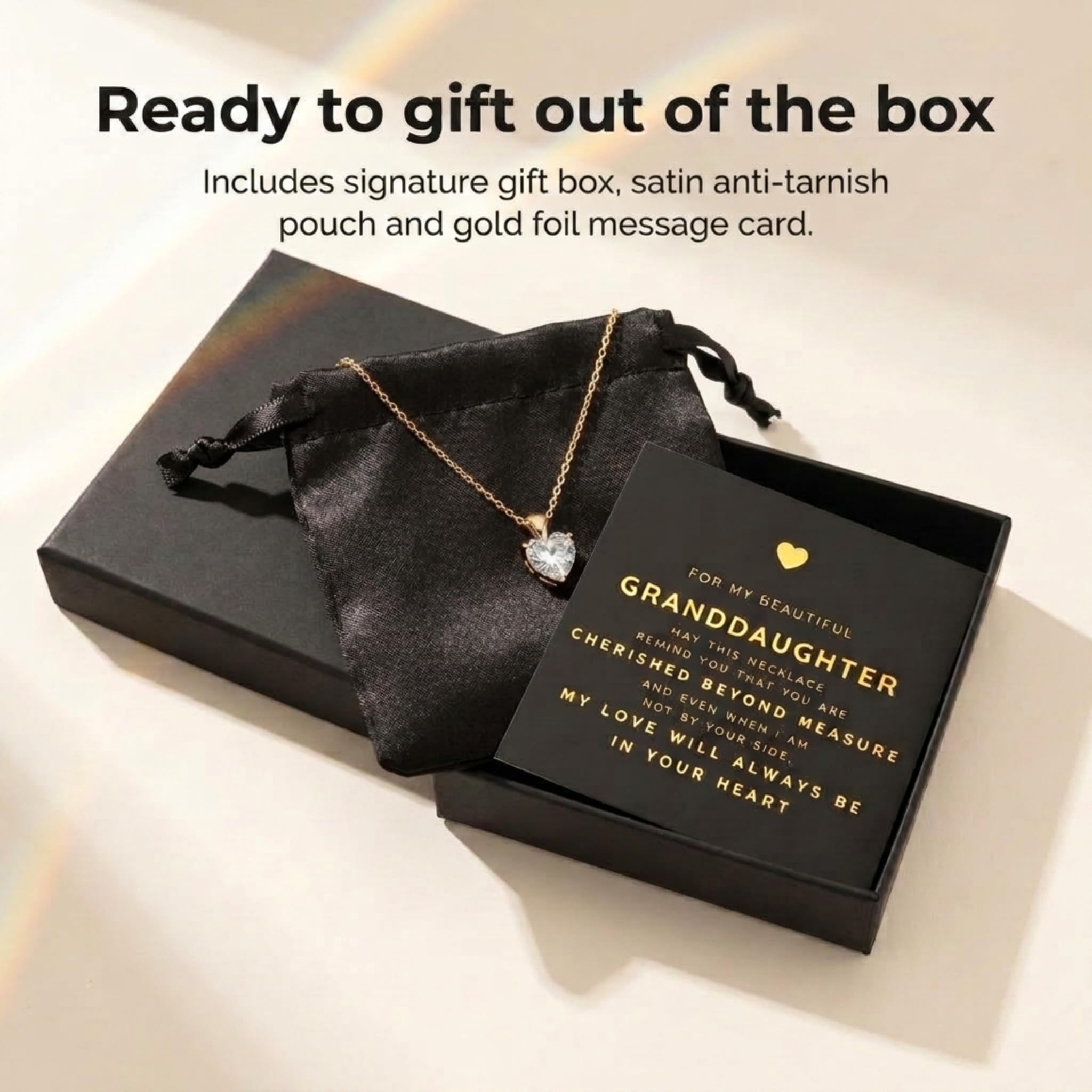 Studio Rockwood Granddaughter Heart Necklace 14k Gold Plated (3, Carats)
