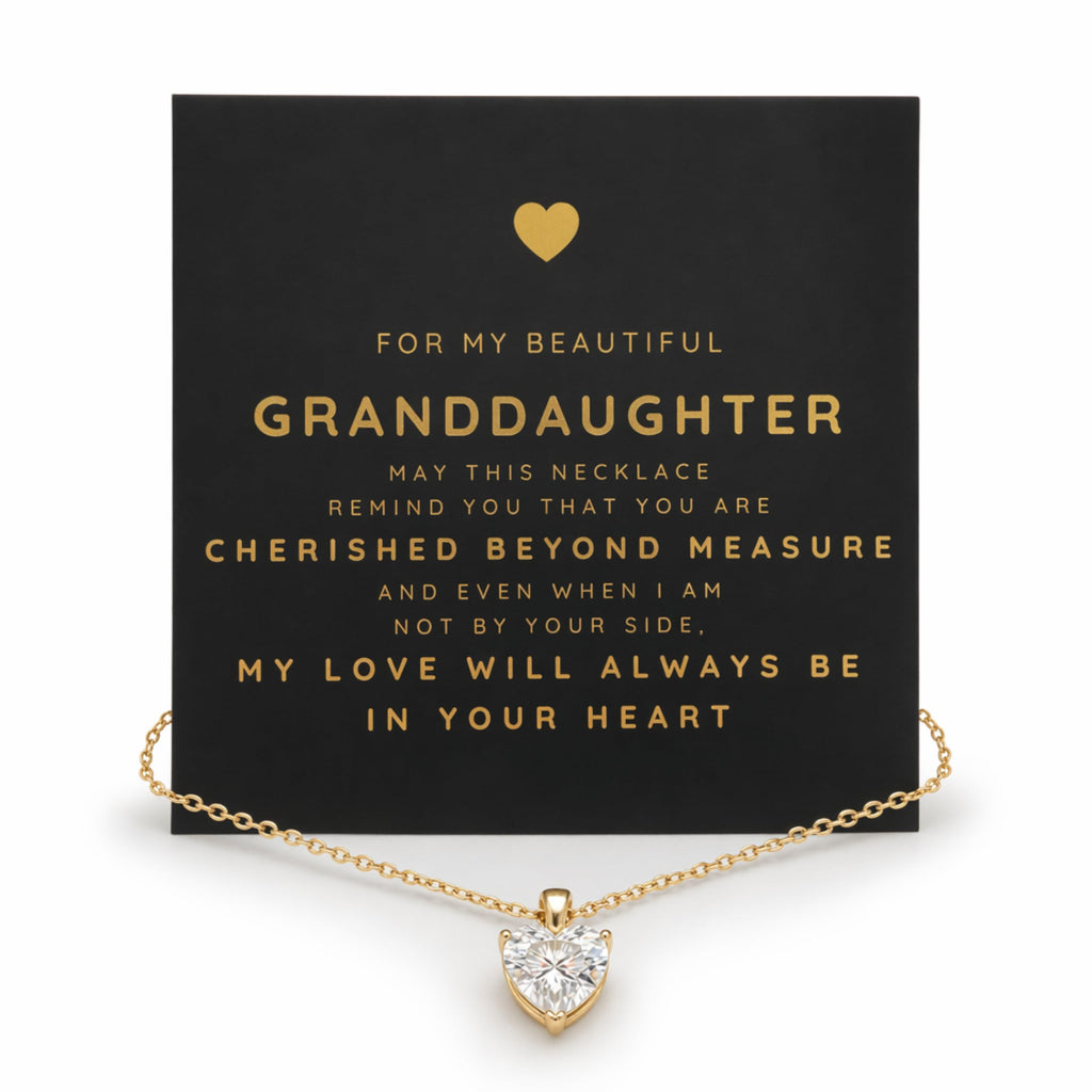 Studio Rockwood Granddaughter Heart Necklace 14k Gold Plated (3, Carats)