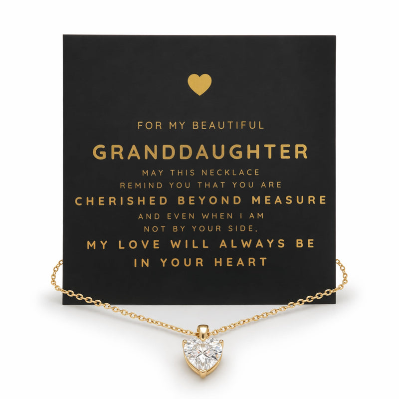 Studio Rockwood Granddaughter Heart Necklace 14k Gold Plated (3, Carats)