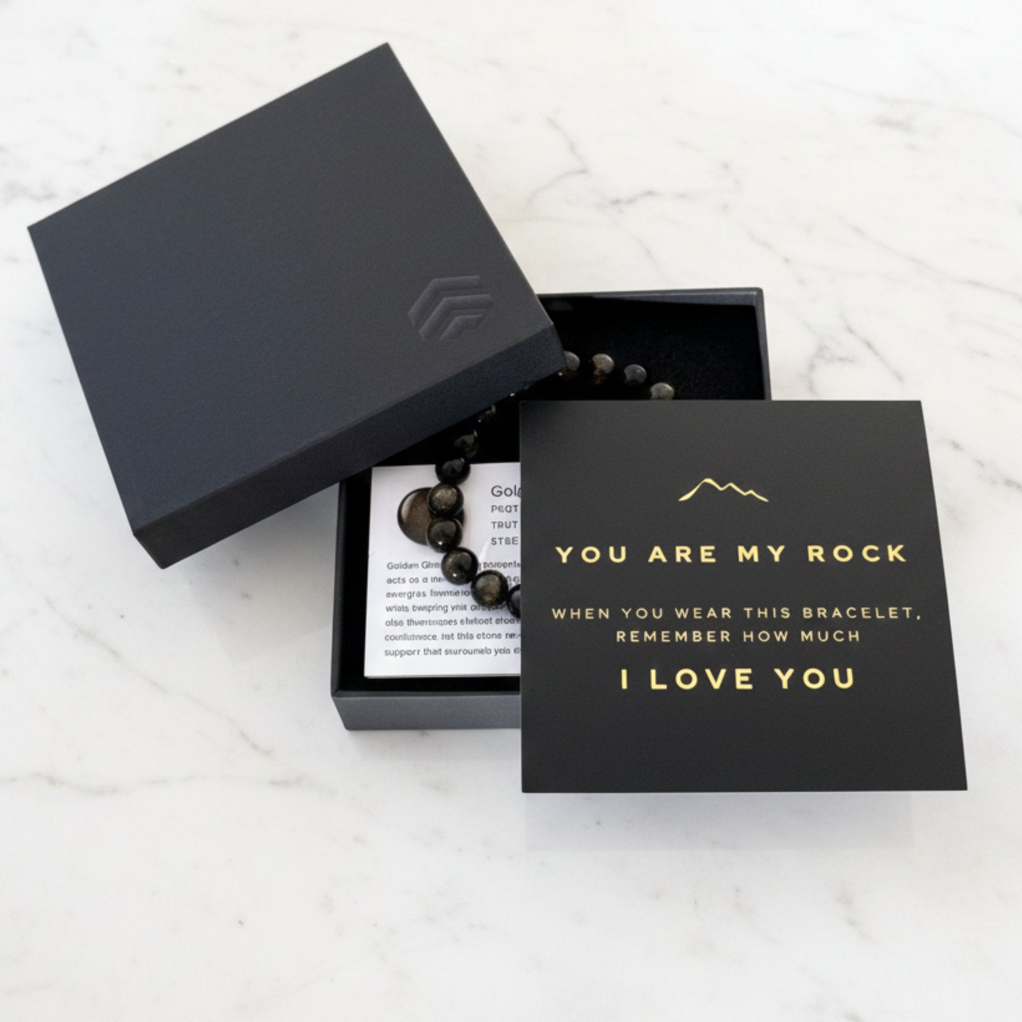 Golden Obsidian Bracelet for Men and Women – Natural Stone Beaded Stretch Bracelet