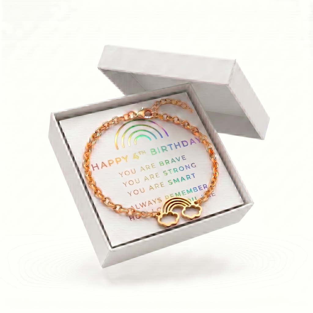 Studio Rockwood Rainbow Charm Bracelet - detail close-up