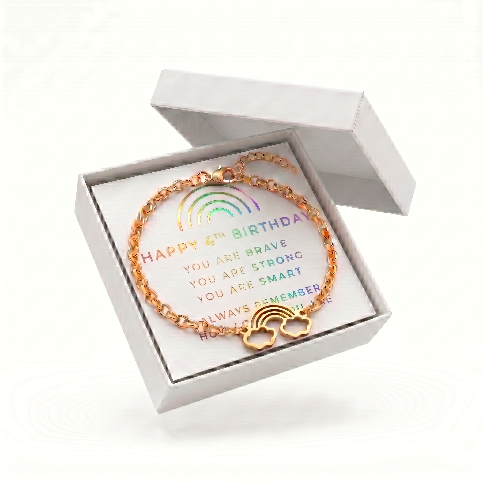 Studio Rockwood Rainbow Charm Bracelet - detail close-up
