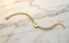 Gold Moon Bracelet for Women -  Hypoallergenic Stainless Steel Crescent Charm Jewelry
