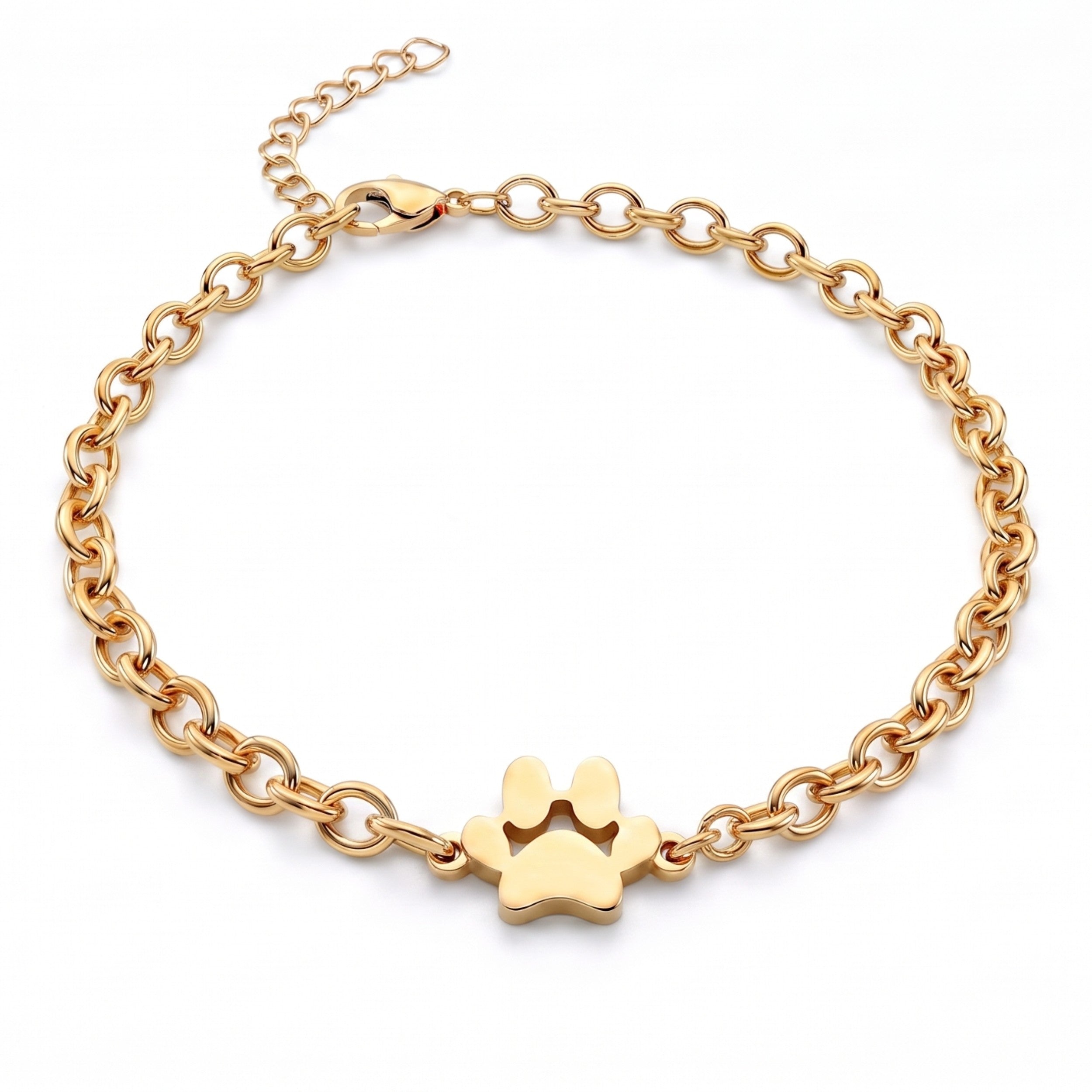 Gold Paw Bracelet for Dog Mom, Cat Mom, Animal Lovers