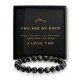Golden Obsidian Bracelet for Men and Women – Natural Stone Beaded Stretch Bracelet