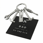 “If Dad Can’t Fix It” Card & Tool Keychain Gift Set – Perfect Father’s Day Gift for Dad