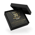 30th Birthday Pearl Necklace Gift Box with Card - Gift for Her - Gold Plated Stainless Steel Chain