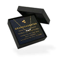 For Granddaughter - Gold Three Generations Necklace with Card and Gift Box, 3 Freshwater Pearls with Gold Plated Chain