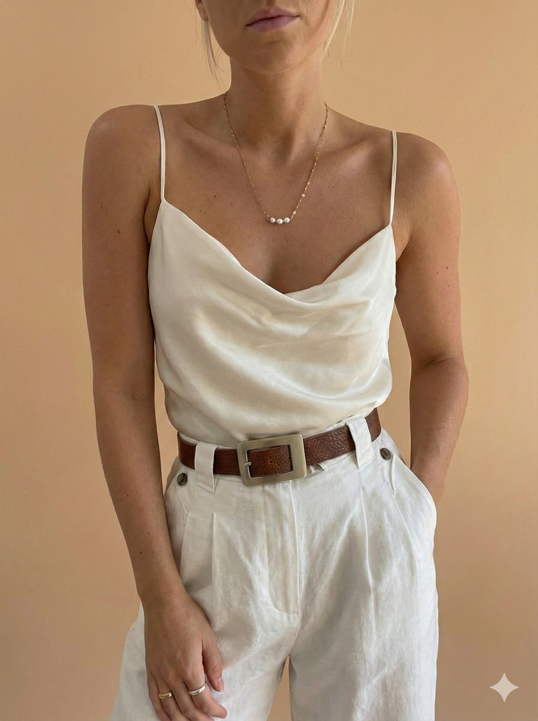 For Granddaughter - Gold Three Generations Necklace with Card and Gift Box, 3 Freshwater Pearls with Gold Plated Chain