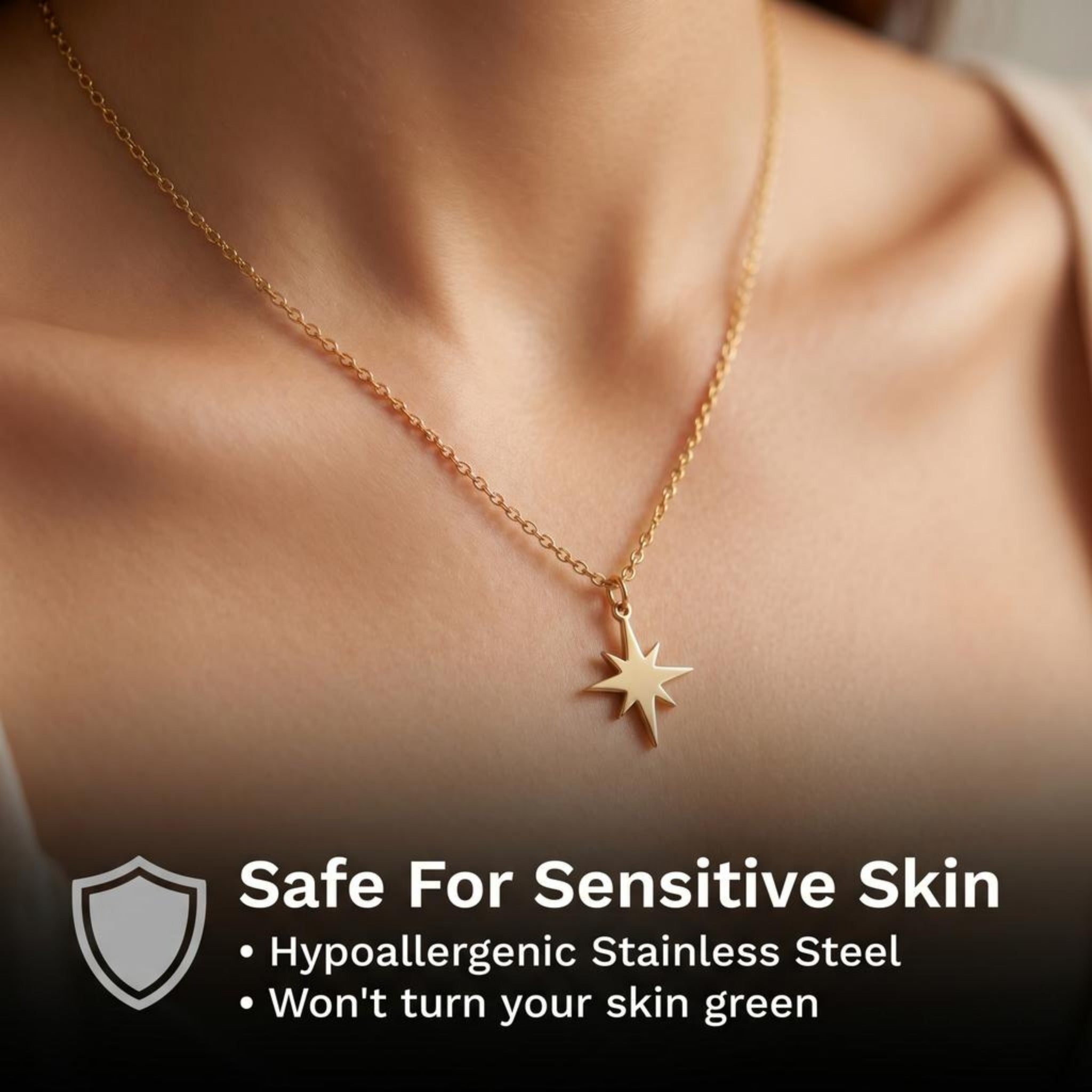 Studio Rockwood North Star Gold Necklace - with keepsake card