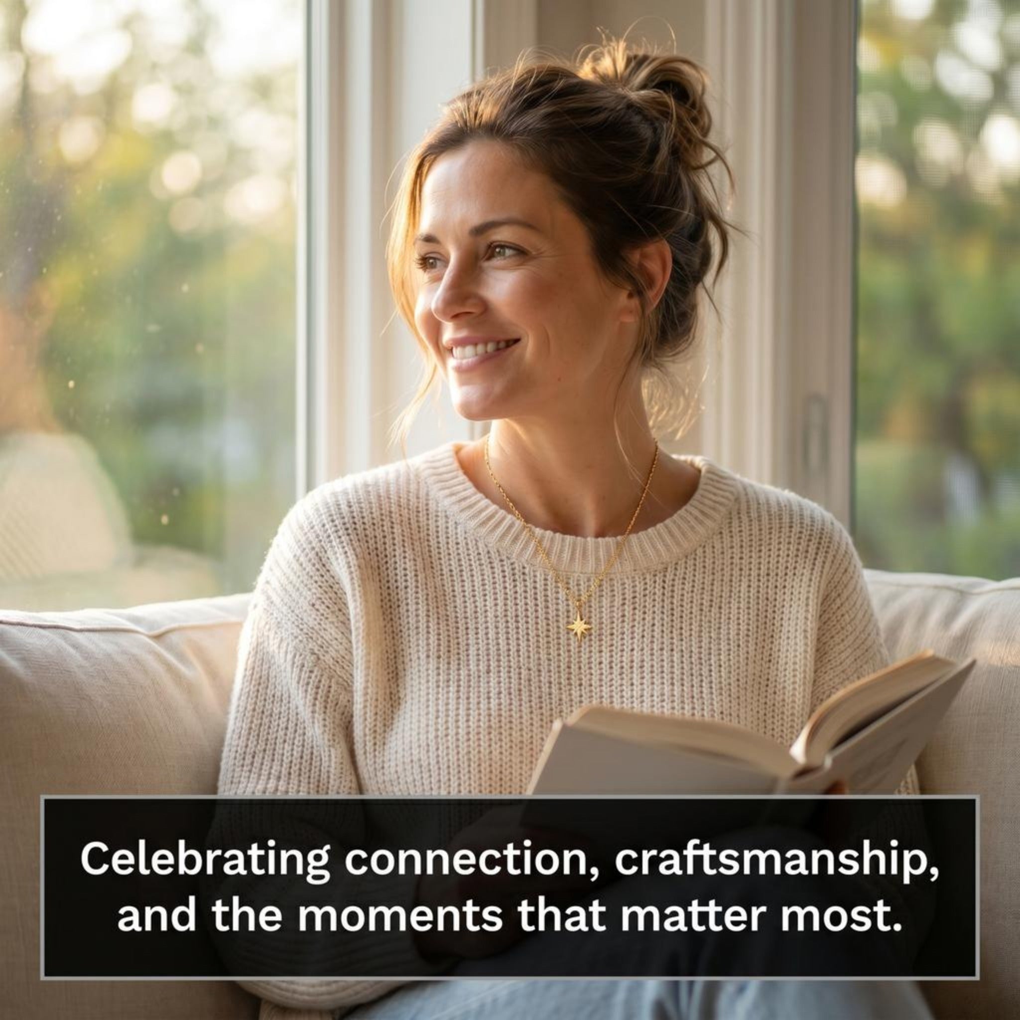 Studio Rockwood North Star Gold Necklace - lifestyle photo