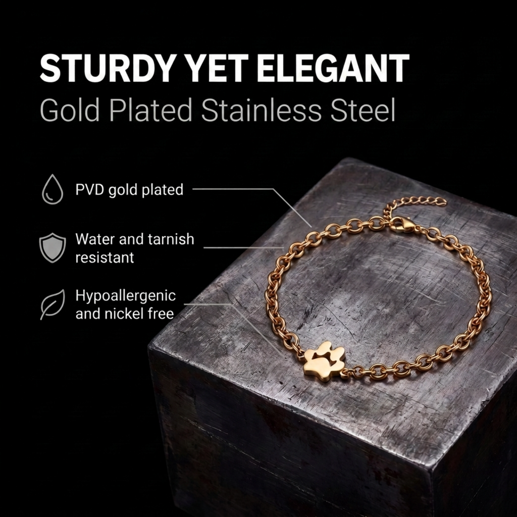 Studio Rockwood Studio Rockwood Gold Paw Bracelet - size reference