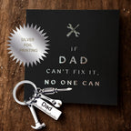 “If Dad Can’t Fix It” Card & Tool Keychain Gift Set – Perfect Father’s Day Gift for Dad