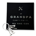 “If Grandpa Can’t Fix It” Card & Tool Keychain Gift Set – Perfect Father’s Day Gift for Grandpa