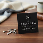 “If Grandpa Can’t Fix It” Card & Tool Keychain Gift Set – Perfect Father’s Day Gift for Grandpa
