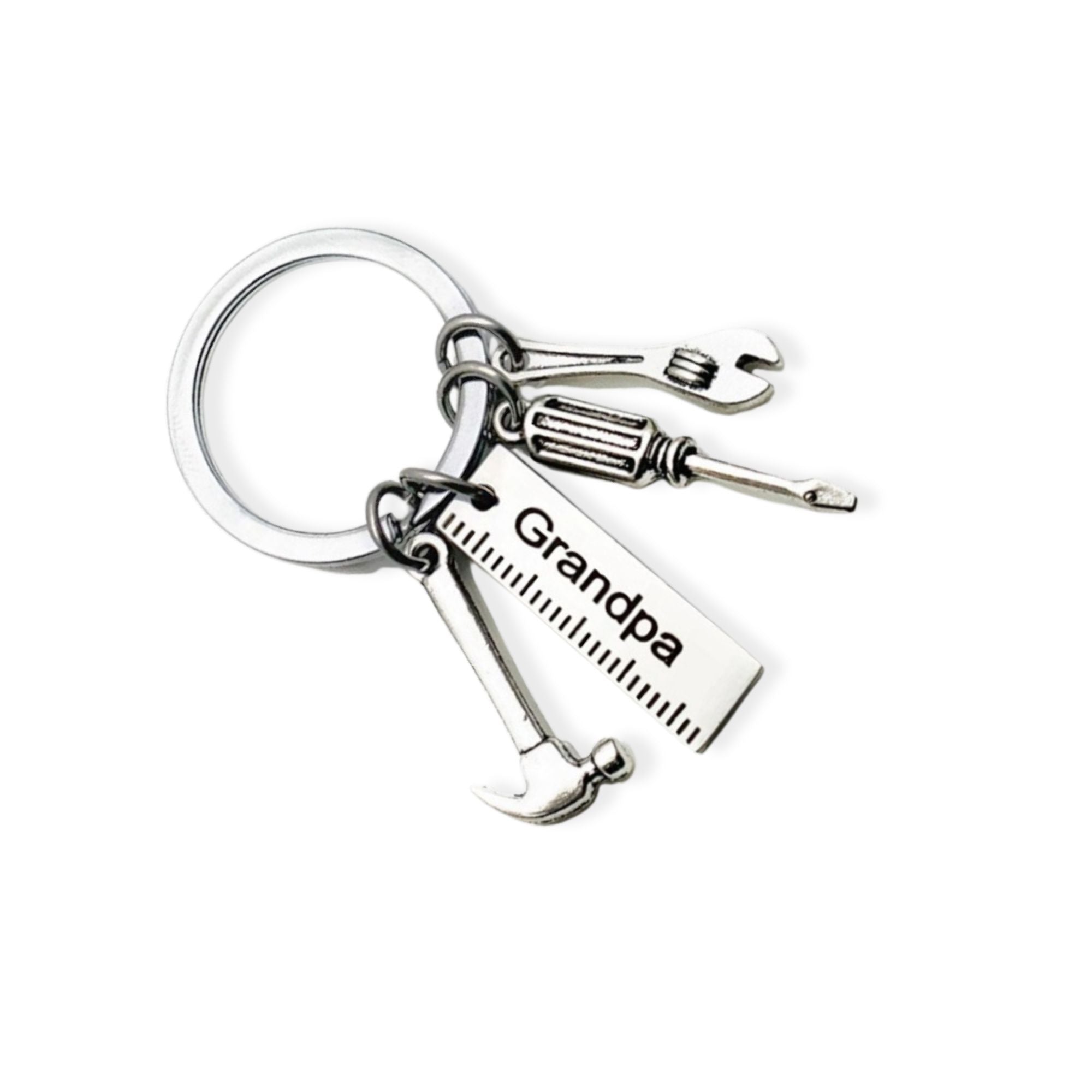 “If Grandpa Can’t Fix It” Card & Tool Keychain Gift Set – Perfect Father’s Day Gift for Grandpa